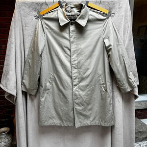 London Fog Men’s Beige Trench Coat XL Long with Removable Quilted Liner Classic